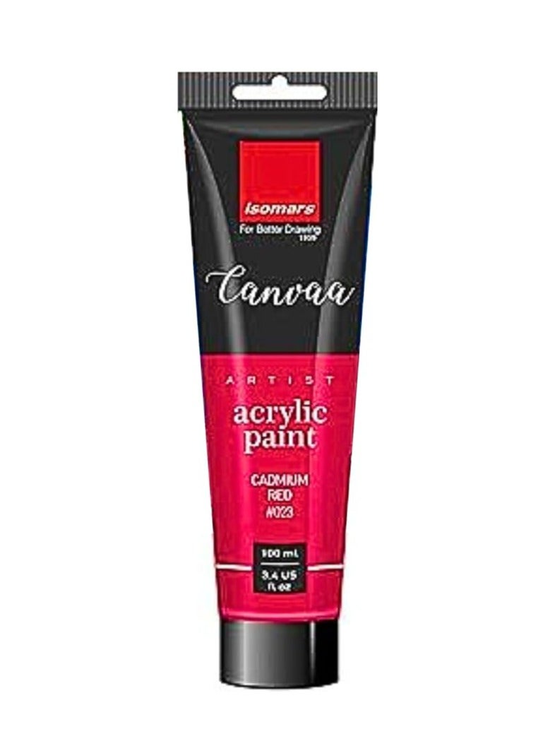 Isomers Canvaa Acrylic Paint 100ml Vibrant Pigmented & Fadeproof Colors - ARTIST SERIES - For Canvas Painting, Scrap Book, Paper Board, Wood & Terracotta Cadium Red - Image 2