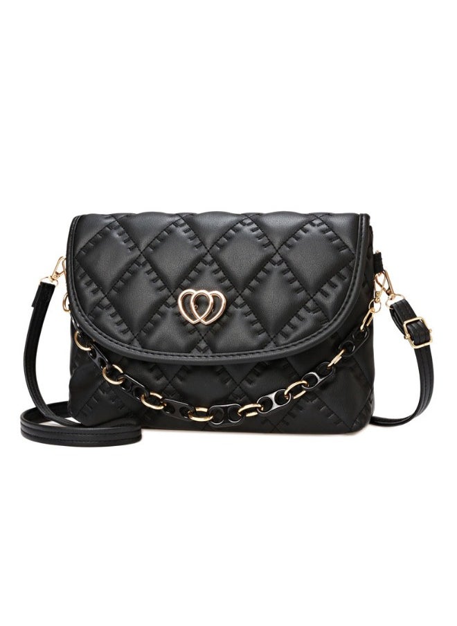 Generic - Women's Leather Shoulder Handbag, Multiple Styles Messenger Crossbody Bag Satchel Tote Bag - Black - Image 1