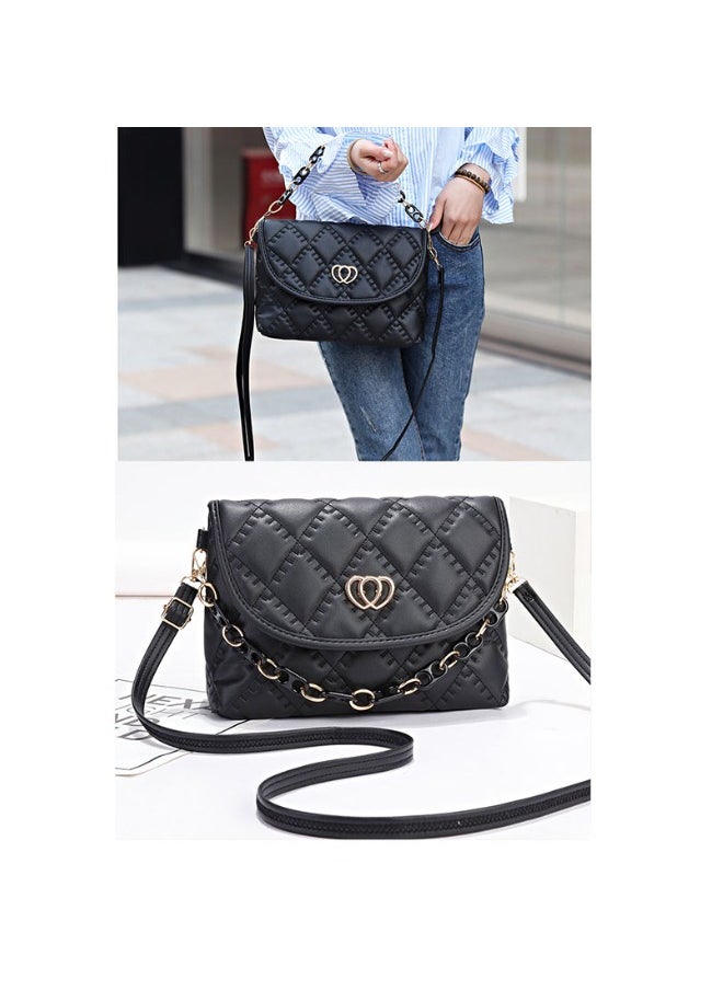 Generic - Women's Leather Shoulder Handbag, Multiple Styles Messenger Crossbody Bag Satchel Tote Bag - Black - Image 1