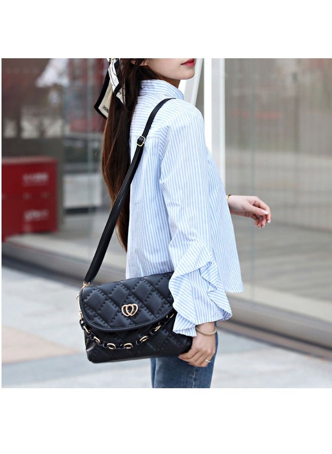 Generic - Women's Leather Shoulder Handbag, Multiple Styles Messenger Crossbody Bag Satchel Tote Bag - Black - Image 1