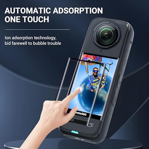 OHAYO Military Strength Screen Protector For Insta 360 X4| 9H+ Hardness, Strong Protection, Full Screen Edge-to-Edge Cover, Scratch Resistant, Bubble-Free Install, Ultra HD Clarity,With installation kit (Not Tempered Glass) - Image 3