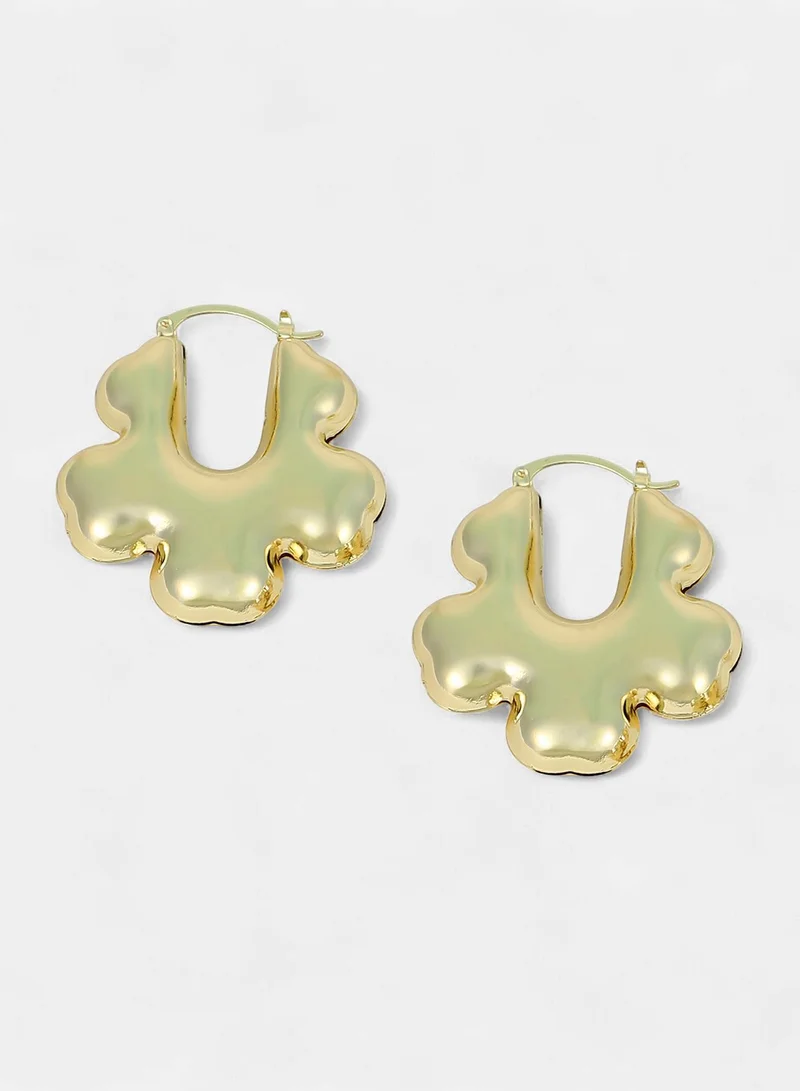 SOHI SOHI Women The Puffer-Bolt Hoop Earrings | California  Colour | One-Size | Metallic Alloy Material | Latch Back Closure | Earrings For Casual & Evening Wear