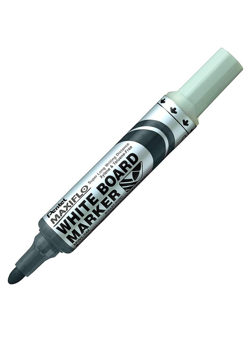 Pentel 12-Piece Maxiflo Whiteboard Erasable Markers Bullet Tip Black - Image 2