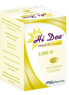 Hi Dee Vitamin D3 5000IU 30 Capsules