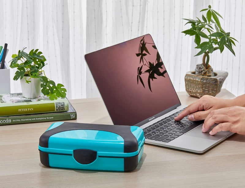 LockerMate It's Academic Hard Pencil Case, Durable Plastic Pencil Box, Kid-Friendly Design, Blue & Black - Image 5