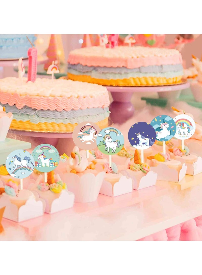 قوس قزح أورينبو 1000 ملصق يونيكورن للأطفال 2.5 سم لاصق ذاتي، ملصقات يونيكورن كيوت لتزيين الأعمال اليدوية، ملصقات للحرف المدرسية، حفلات أعياد الميلاد، زينة الهدايا، 2 لفة بـ 16 تصميم - Image 4