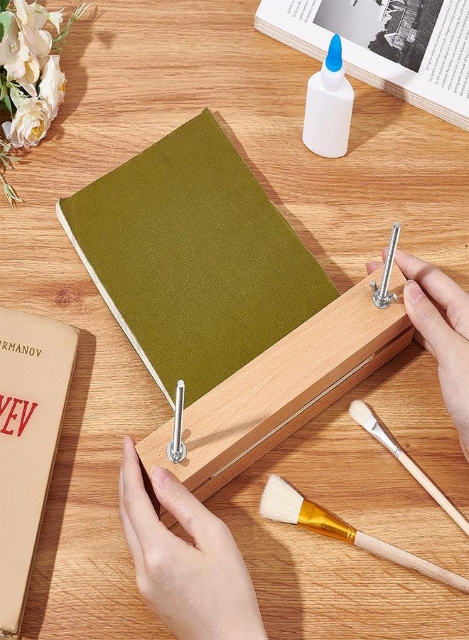 BENECREAT Wooden Beech Bookbinding Press, 9.8x1.5inch Large Book Binding Tool Portable Book Press Bookbinding for Home, School, Office DIY Bookbinding - Image 3