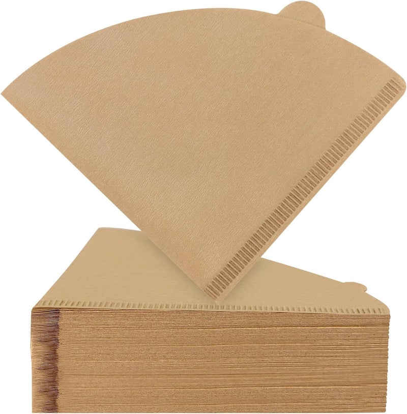 Clinuse Coffee Filters, Size 02 Unbleached Cone Filters, 200 Count Disposable Natural Paper Filters 2-4 Cup, 02 Cone For Pour Over and Drip Coffee Maker Advanced minimal build - Image 1