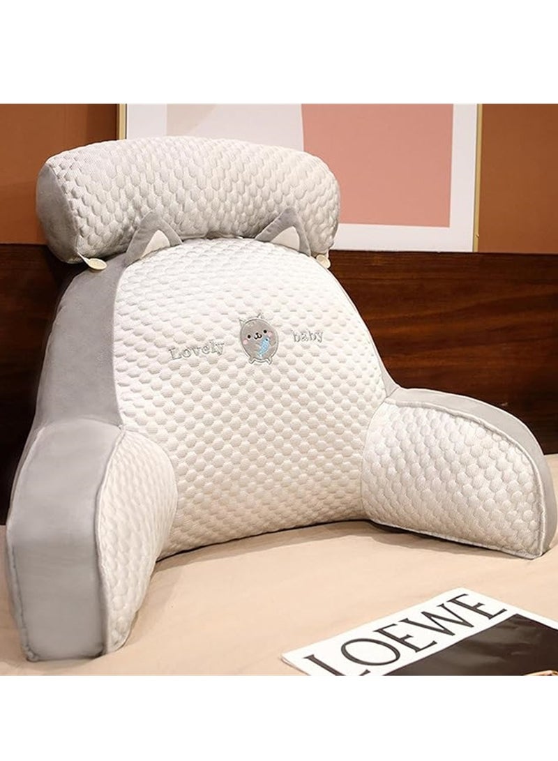 Reading Pillow, Large Size Backrest Pillow Breathable Back Pillow with Removeable and Washable, Bed Rest Pillow with Arm and Back Support Lumbar Cushion for Watching TV Reading and Working On Laptop ﻿  - Image 2