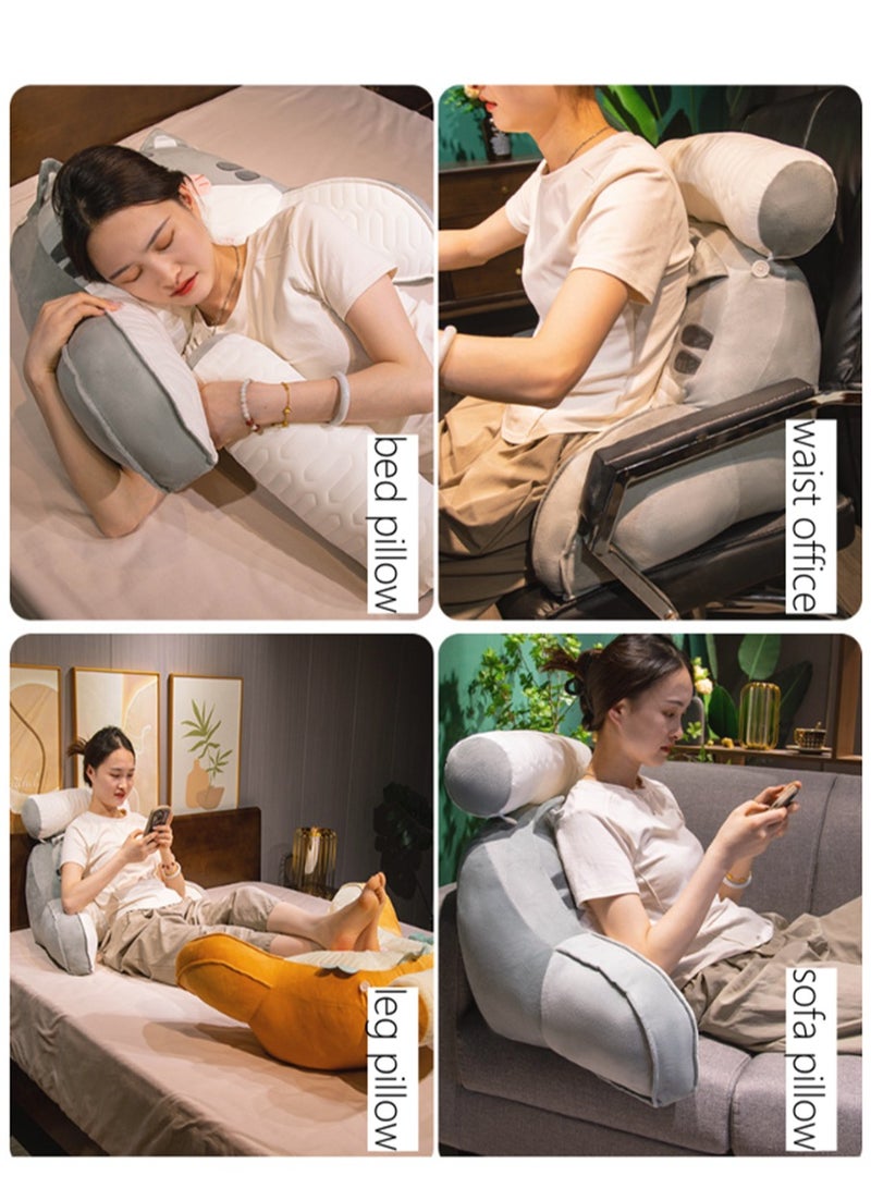 Reading Pillow, Large Size Backrest Pillow Breathable Back Pillow with Removeable and Washable, Bed Rest Pillow with Arm and Back Support Lumbar Cushion for Watching TV Reading and Working On Laptop ﻿  - Image 4