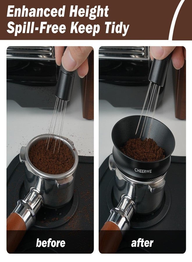 Cheerwe 58mm Magnetic Espresso Dosing Funnel, Espresso Coffee Dosing Ring, 25mm Anodized Aluminum Dosing Funnel with 8 Magnets Compatible with 58mm Portafilter - Image 2