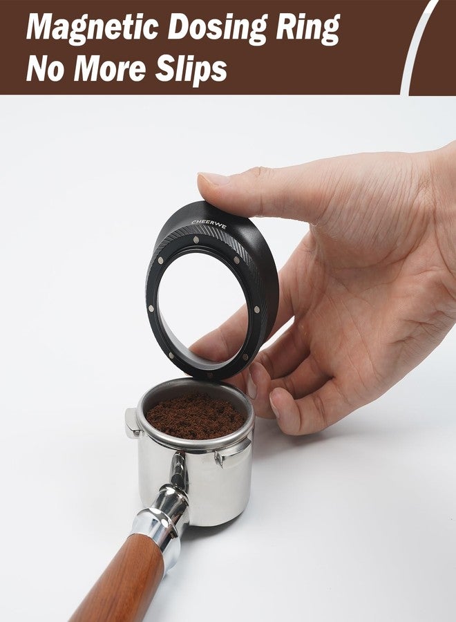 Cheerwe 58mm Magnetic Espresso Dosing Funnel, Espresso Coffee Dosing Ring, 25mm Anodized Aluminum Dosing Funnel with 8 Magnets Compatible with 58mm Portafilter - Image 4