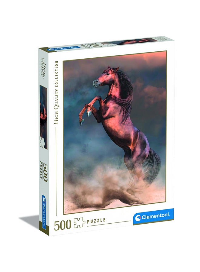 Clementoni 500 Piece Hqc Puzzle – Wild Red Stallion | High Quality Collection Jigsaw Puzzle For Adults And Kids - Image 1