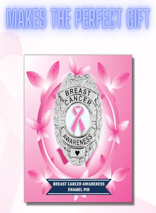 Agent Gear USA Breast Cancer Awareness Ribbon Pin - Police Style Metal Badge - Fight - Hope - Faith - Image 3