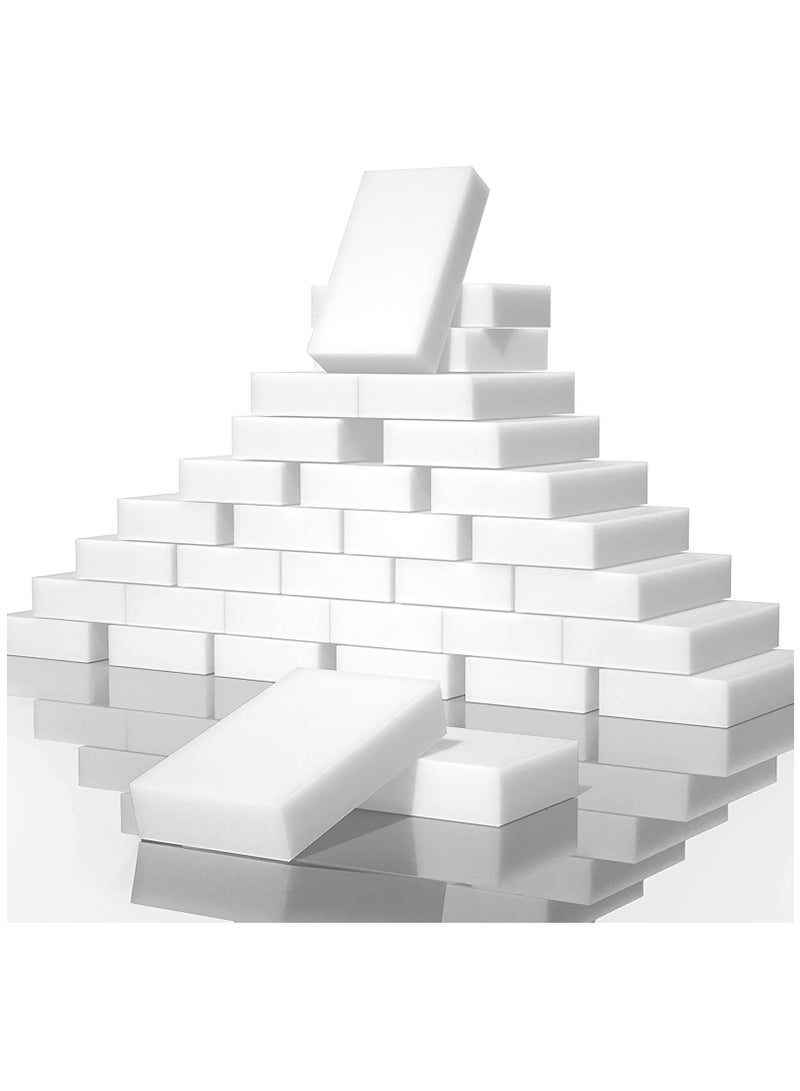 SOLARAE Magic Sponge Eraser,100 Pack Add Water Melamine Sponge Foam, Extra Large Multi-Surface Household Cleaning Non-Scratch Scrub Sponge Pads for Kitchen, Car, Sink, Shoe, Bathtub Cleaning Sponge - Image 1