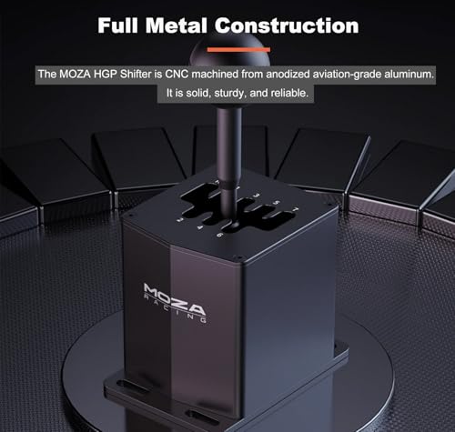 MOZA HGP Racing Shifter 7+R PC USB Simulator Shifters, H Pattern with Locked R and 7th Gear, USB Connection to PC, Easy to Mount - Image 3