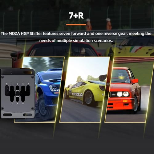 MOZA HGP Racing Shifter 7+R PC USB Simulator Shifters, H Pattern with Locked R and 7th Gear, USB Connection to PC, Easy to Mount - Image 4