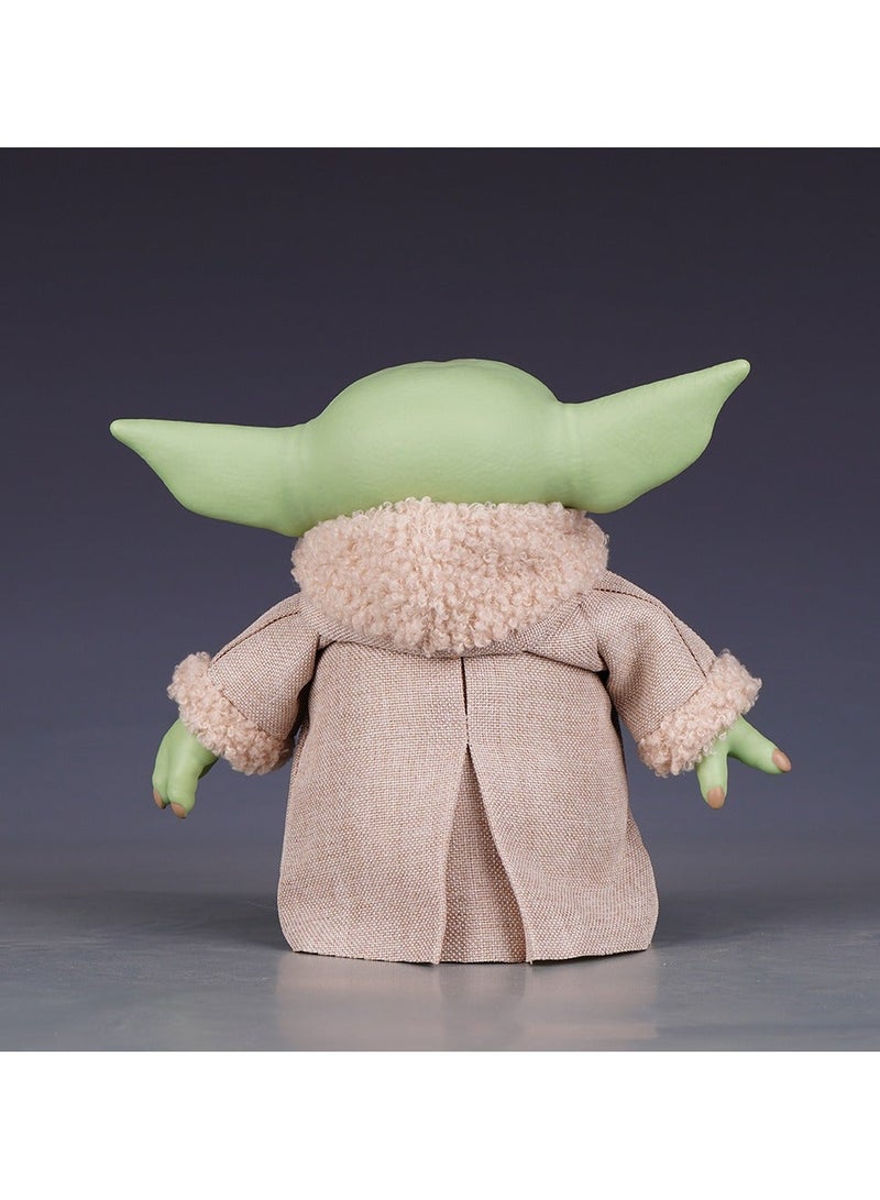 Film and Television Star Wars Plush Cloth Yoda Baby 6 inch Mandalorian Plush Toy Doll Gift Trumpet - Image 2