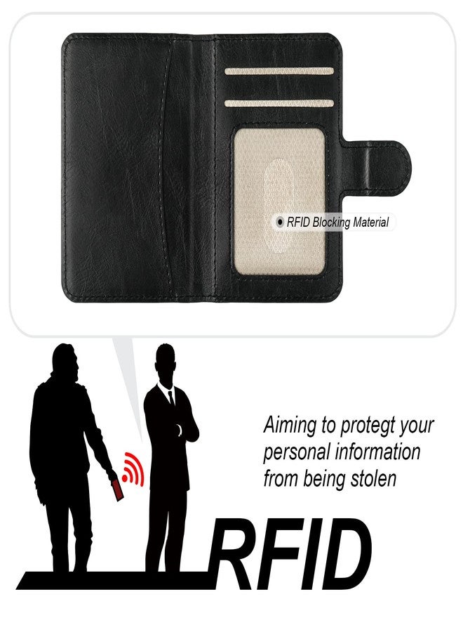 Bocasal Wallet Case for iPhone 14 Plus Compatible with MagSafe Magnetic RFID Blocking Detachable Premium PU Leather Flip Case with Card Slots Holder Kickstand Wireless Charging 6.7 Inch (Black) - Image 5