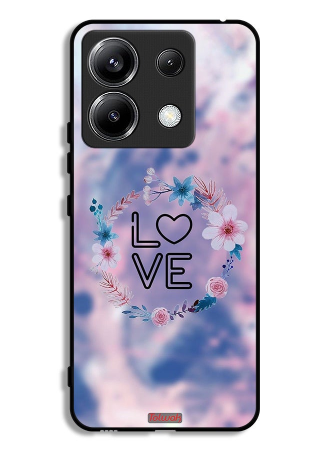 Tolwak Xiaomi Redmi Note 13 Pro 5G Protective Case Cover Love In Flowers Ring Art - Image 1