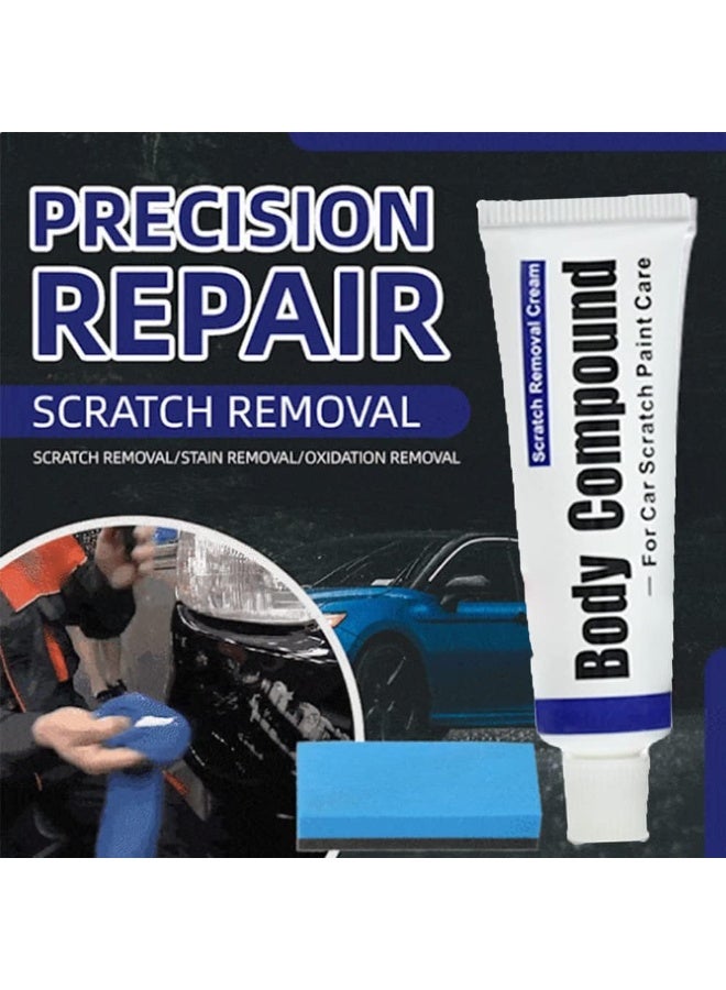 FunMay Car Scratch Remover Kit – Auto Paint Repair Compound, Nano Cleaner, Sponge Included – Safe for All Colors – Remove Light Scratches, Swirls, Oxidation, Tar - Image 4