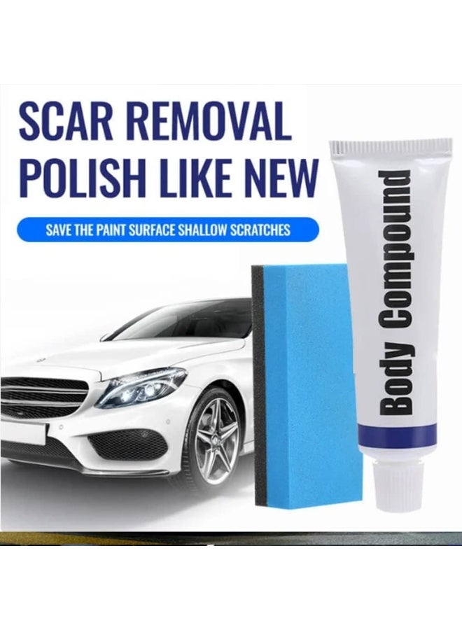 FunMay Car Scratch Remover Kit – Auto Paint Repair Compound, Nano Cleaner, Sponge Included – Safe for All Colors – Remove Light Scratches, Swirls, Oxidation, Tar - Image 1