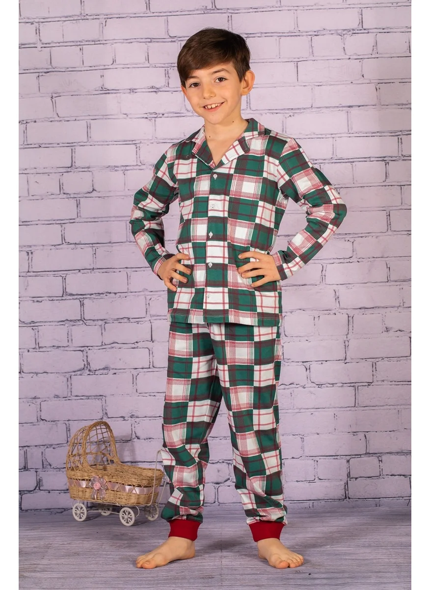 Zeyland Boys Plaid Pattern Pajama Set