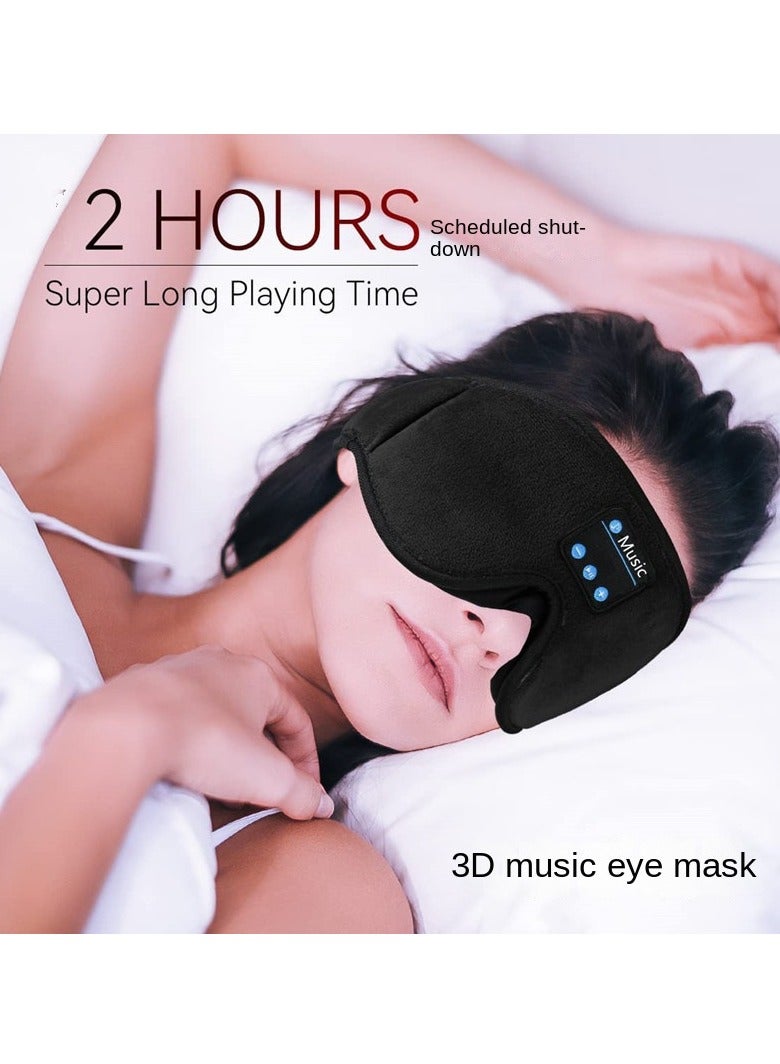 Generic 3D Eye Mask Bluetooth 5.0 Unlimited Music Stereo Black Sleep Shading Eye Mask - Image 5