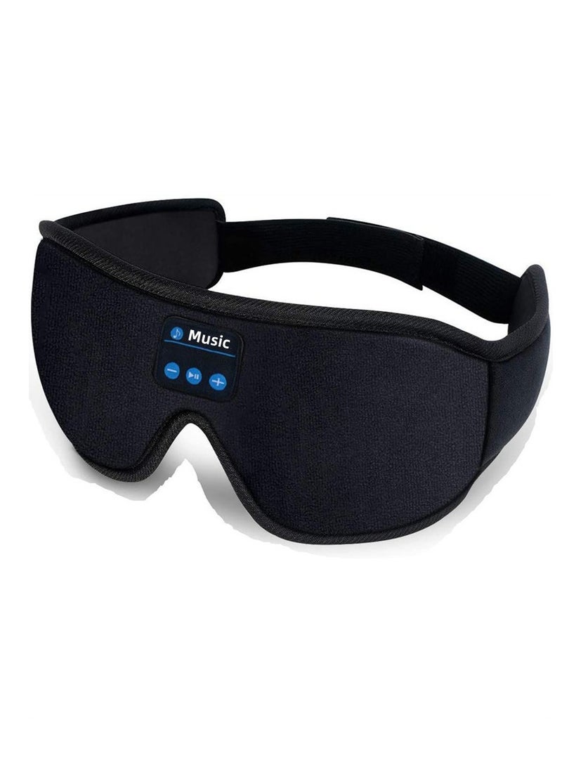 Generic 3D Eye Mask Bluetooth 5.0 Unlimited Music Stereo Black Sleep Shading Eye Mask - Image 1