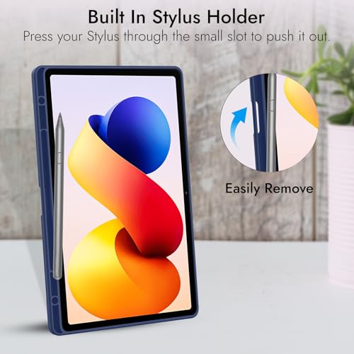 Robustrion Cover for Redmi Pad 2 Pro 12.1 inch Cover Case with Pencil Holder, Trifold Cover Case for Redmi Pad 2 Pro 5G Tablet Cover [Auto Sleep Wake Support] - Navy - Image 5