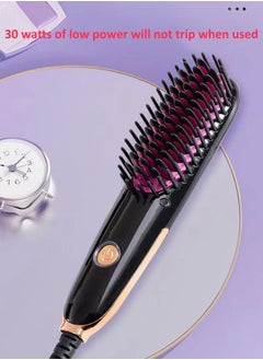 OKASA Mini Hair Straightening Brush Comb with PTC Heating Technology Thermal Beard Comb Brush Electric Hot Straightening Comb  - Image 2