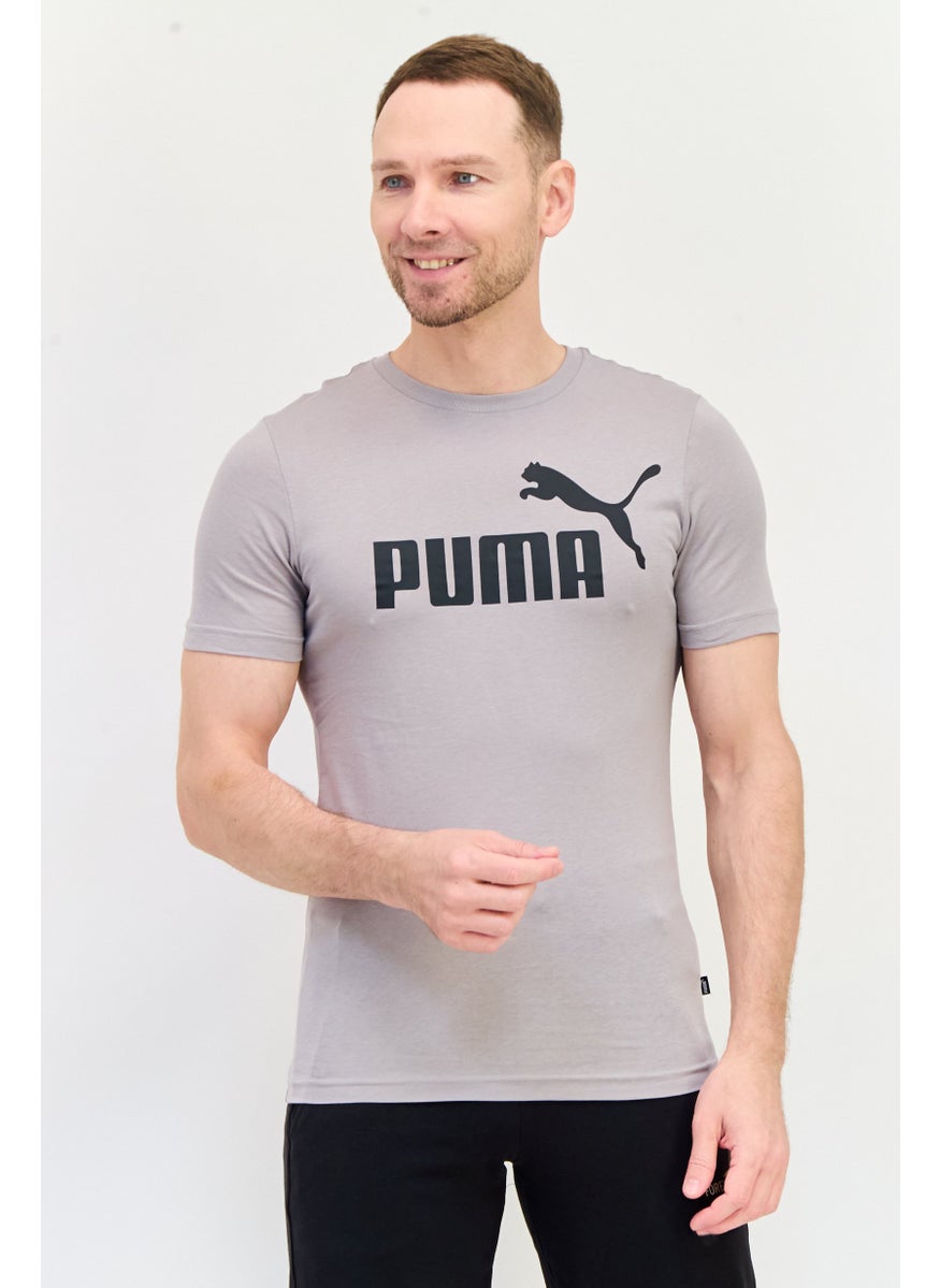 PUMA Men Sportswear Fit Short Sleeve Outdoor T Shirt, Grey  - Image 1
