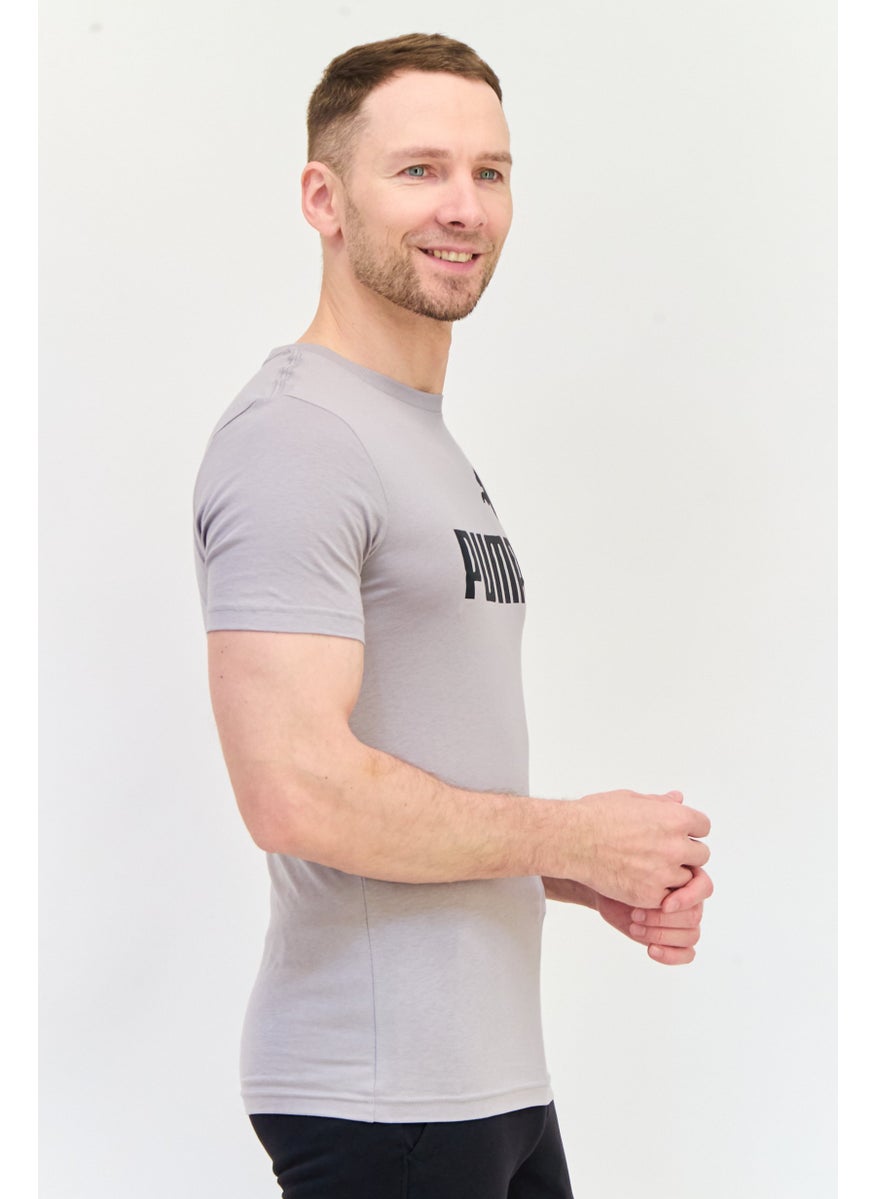 PUMA Men Sportswear Fit Short Sleeve Outdoor T Shirt, Grey  - Image 2