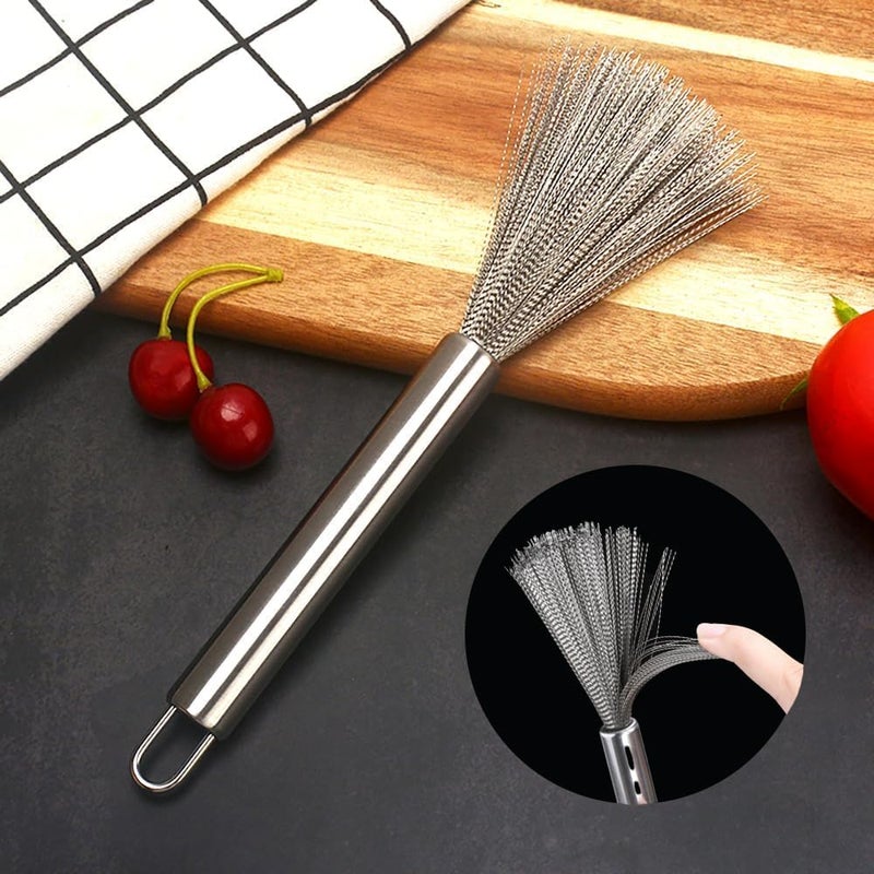 KRYLAR Stainless Steel Pan Cleaning Brush-Long Handle Pot & Pan Cleaning Brush,Durable Wire Bristles For Effortless Dishwashing Dish Soap Dispenser For Kitchen Sink Dish Strainers For Kitchen Counter. - Image 4