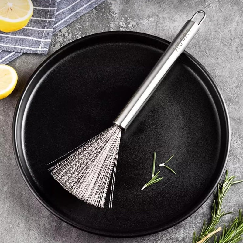 KRYLAR Stainless Steel Pan Cleaning Brush-Long Handle Pot & Pan Cleaning Brush,Durable Wire Bristles For Effortless Dishwashing Dish Soap Dispenser For Kitchen Sink Dish Strainers For Kitchen Counter. - Image 1