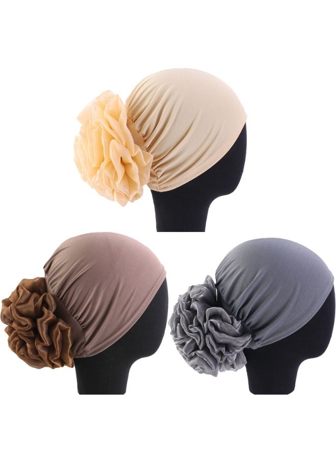 3PCS Women's Under Scarf Hat Cap Bonnet Hijab - Lightweight, Breathable, and Stylish - Image 1