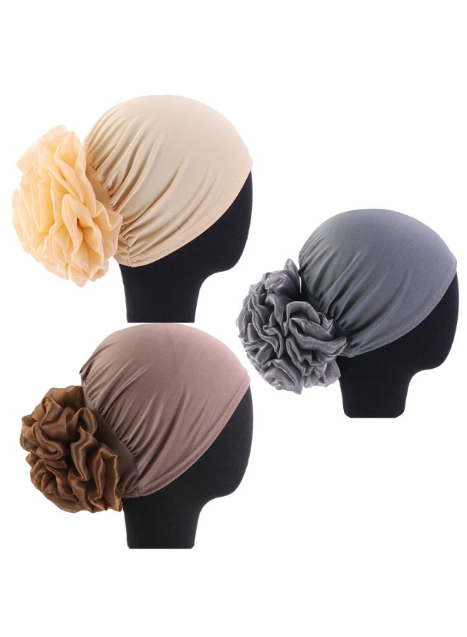 3PCS Women's Under Scarf Hat Cap Bonnet Hijab - Lightweight, Breathable, and Stylish - Image 2