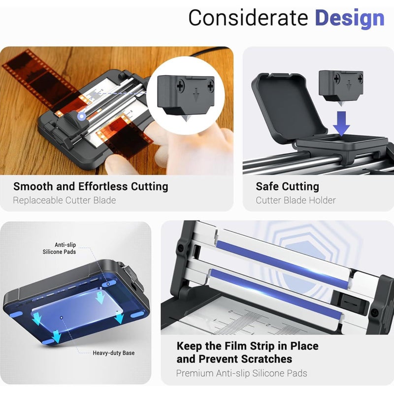 Negative Slide Film Cutter For 35mm 120 Format Film Strip With 11 Levels Adjustable Led Backlight Usb C Powered - Image 4