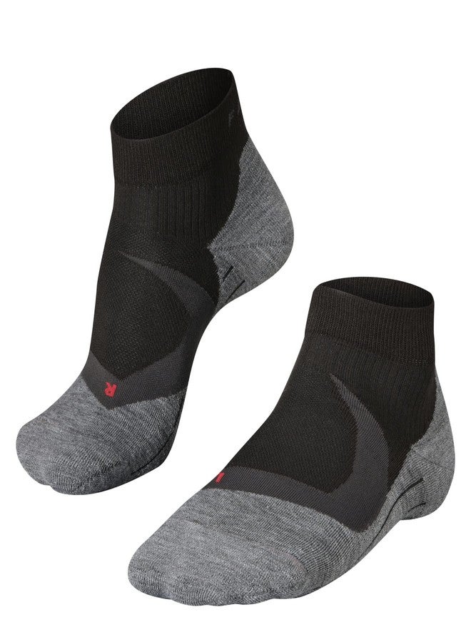 FALKE Men's RU4 Endurance Cool Short Running Socks, Quarter Cut, Medium Cushion, Breathable Quick Dry, Cooling, Nylon, Black (Black-Mix 3010), 9-10, 1 Pair - Image 1