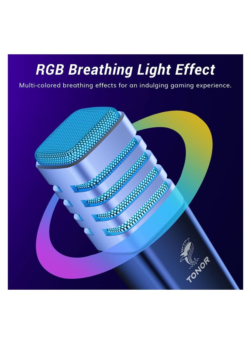 TONOR - TONOR USB Gaming Microphone, RGB Streaming Microfono Set, PC Podcast Recording Computer Mic for PS4/5, Discord, Twitch, Cardioid Condenser Mic with Adjustable Boom Arm Stand TC30S+ - Image 1