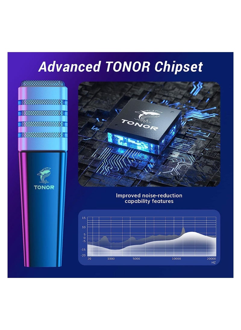 TONOR - TONOR USB Gaming Microphone, RGB Streaming Microfono Set, PC Podcast Recording Computer Mic for PS4/5, Discord, Twitch, Cardioid Condenser Mic with Adjustable Boom Arm Stand TC30S+ - Image 1
