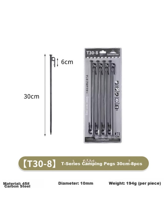 Campingmoon مجموعة دعامات الأرض من كامبينغ مون لخيمة الحديقة الخارجية [t30-8]، 30 سم، 8 قطع - Image 5