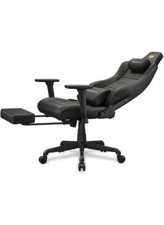 Cougar Cougar Armor EVO S Gaming Chair – Black & Gold, Premium PVC Leather, 3D Adjustable Armrests, Magnetic Memory Foam Neck Pillow, Lumbar Support, Retractable Footrest | 3MEVSGLB.0001  - Image 4