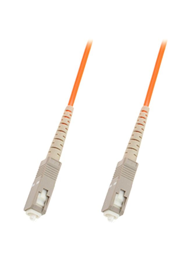 Single-Core Multi Mode Fiber Optic Jumper Orange/Grey