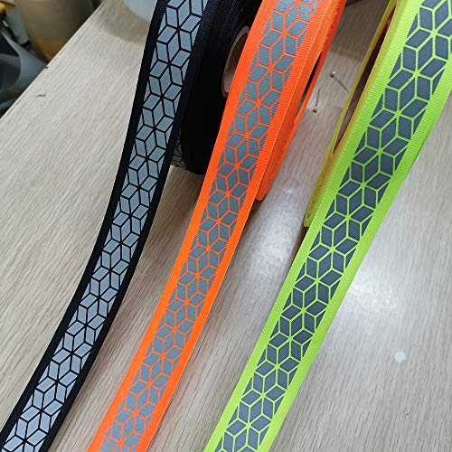 JINBING Silver Sew On Reflective Ribbon Tape for Chothing Safety Fabric Webbing Trim Strip 10yard (Black) - Image 5