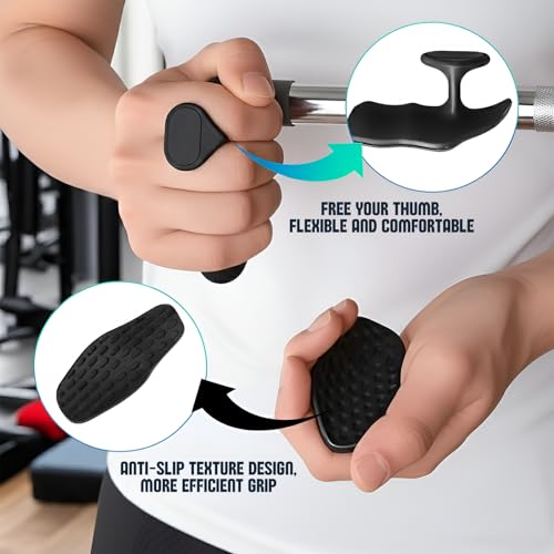 HACER Gym Hand Grips Weight Lifting Gloves Palm Protection Anti-Slip Grip Ergonomic Design for Home Weightlifting Training Workout Men & Women (Set of 1, Black) - Image 3
