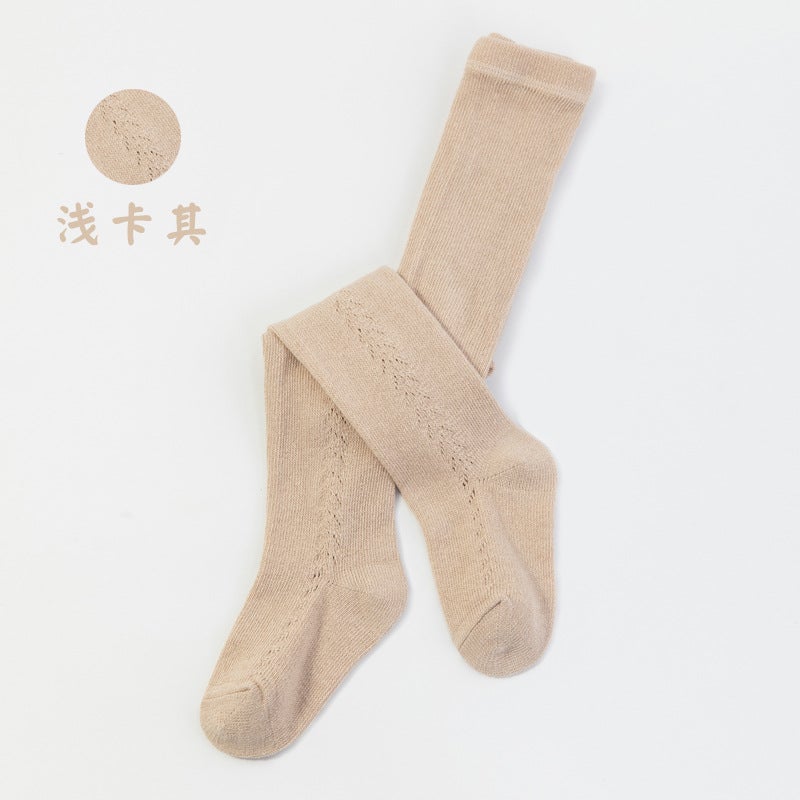 Spanish Style Thin Hollow Mesh Infant And Toddler Leggings Wheat Ear Transfer Pantyhose - Image 1