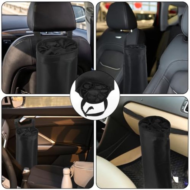 Car Trash Bags, Garbage Can for Back Seat, Multipurpose Washable Eco-Friendly Collapsible Seat Back Hanging Car Trash Cans, Leakproof, Smellproof Litter Bin with Adjustable Straps, 2Pcs - Image 2