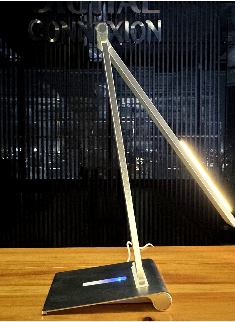 Generic - Spectra iPost Table Lamp – 3-Step Brightness, Daylight Desk Lamp with Brushed Aluminum Body - Image 1