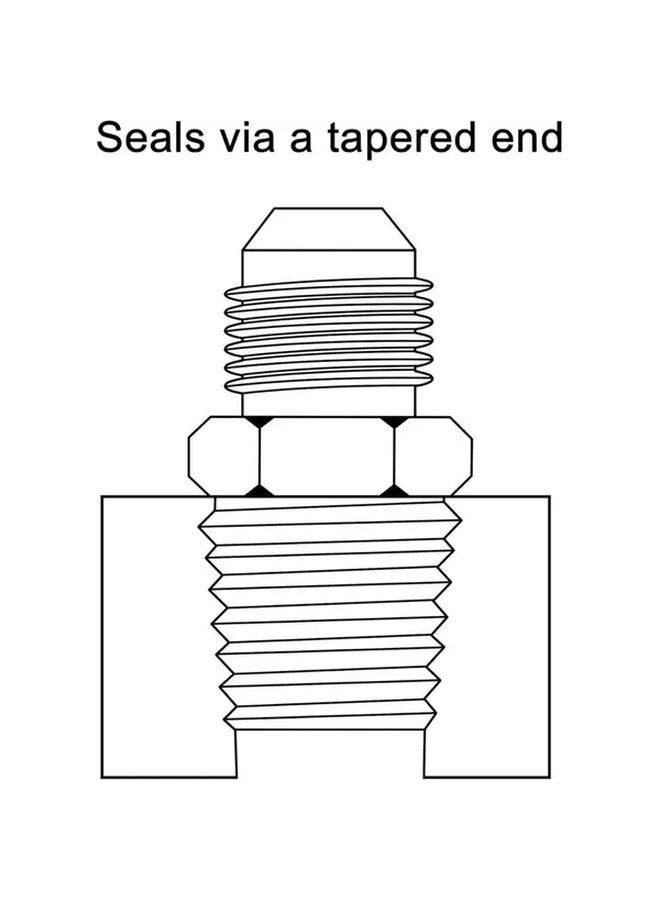 Black Aluminum Male Flare to 3 8 NPT Straight Fuel Line Adapter Car Fuel System - Image 5